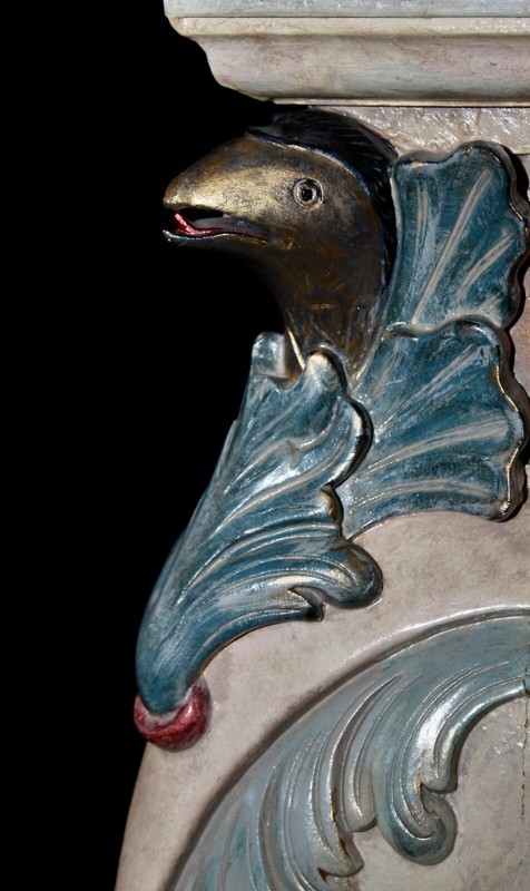 VENETIAN CONSOLE CREATED WITH BIRD THEME. Bird Heads In Corners; Webbed Toe Feet gallery