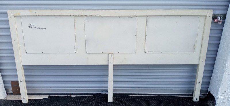 Mid Century King Size Faux Bamboo Chinese Chippendale Mirror Back Headboard gallery
