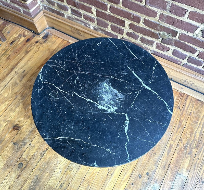 Helikon Mid Century Modern Marble & Steel 1980s Occasional or End Table gallery