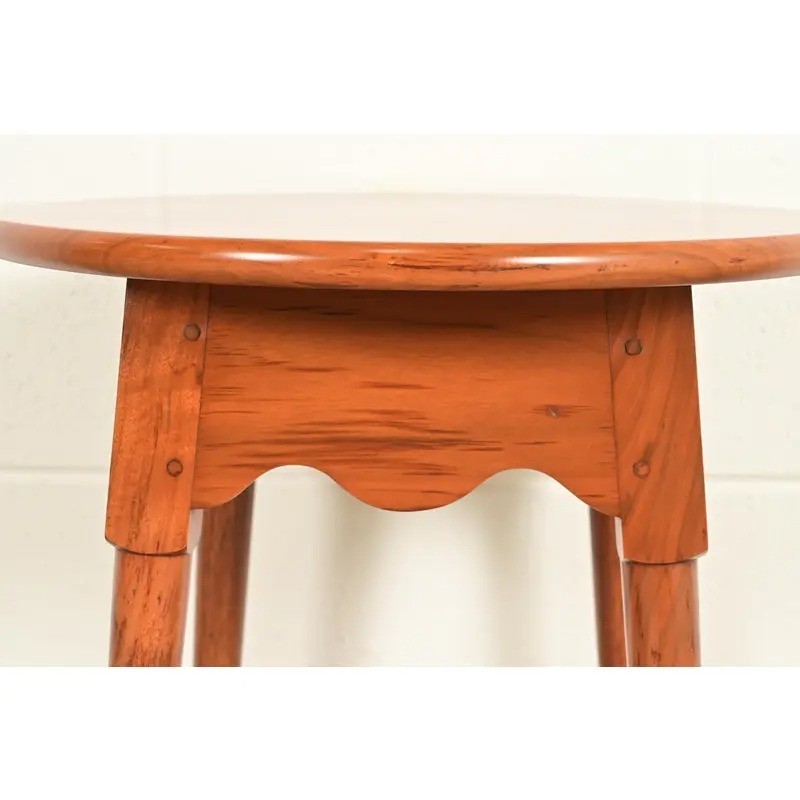 Ethan Allen Style Queen Anne Solid Walnut Tea Table or Occasional Side Table gallery
