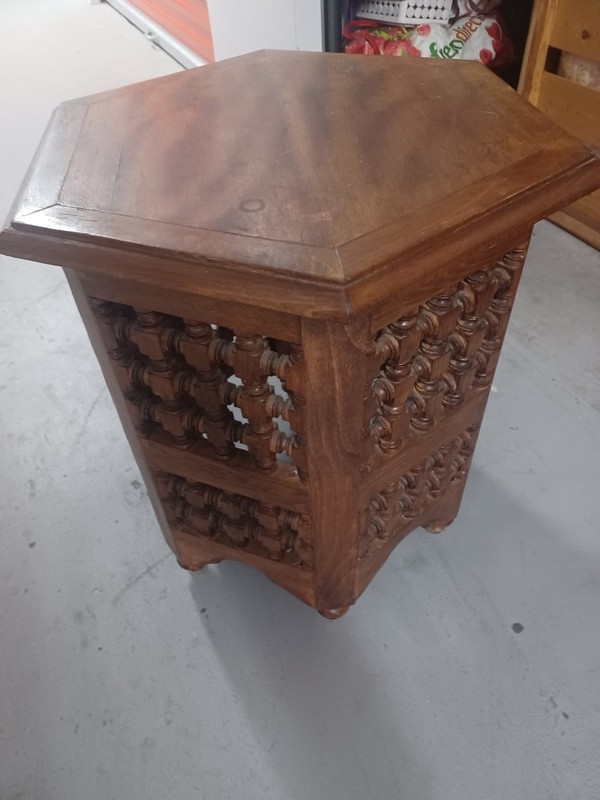 Antique Moroccan Style End Table