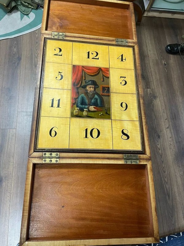 Antique Games Table Circa 1800 England Anti-Semitic Game of Jew English Jewish