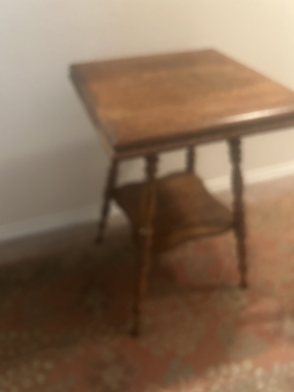 Victorian Tiger Oak Two-Tier Side Table gallery