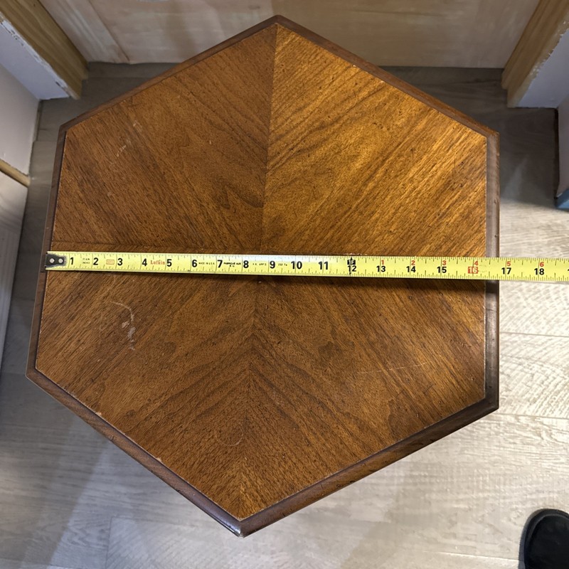 Vintage Hekman Rustic Spanish Colonial Drum Storage Cabinet Hexagon Table Doors gallery
