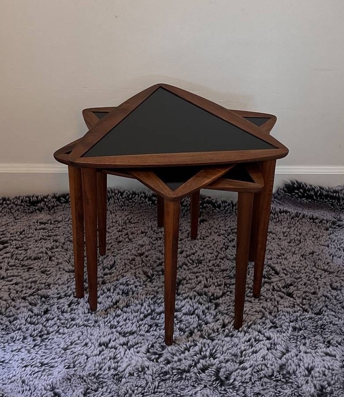 Arthur Umanoff Mid-Century “Guitar Pick” Nesting Tables gallery