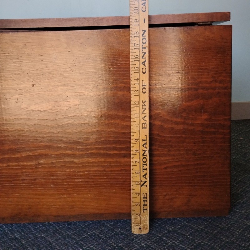 Antique Drop Leaf Table Solid Walnut Wood 2 Drawer 29"T Carved Pulls Turned Legs gallery