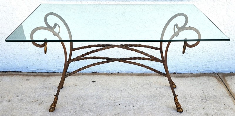 Italian Hoof Footed Iron Console Sofa Table gallery