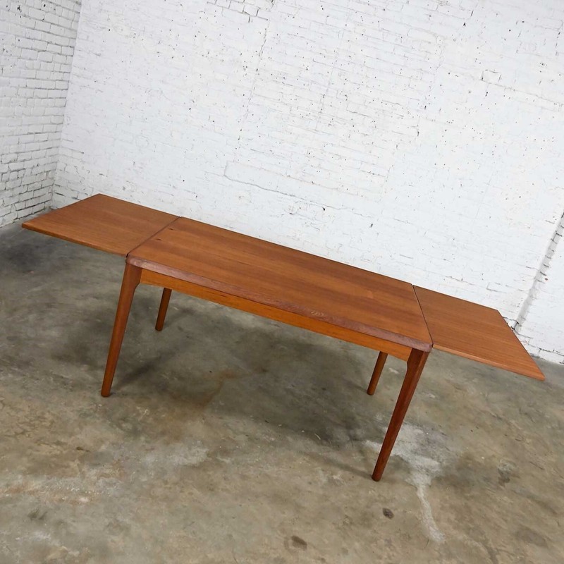 Vejle Stole Scandinavian Modern Teak Extension Dining Table by Henning Kjaernulf gallery