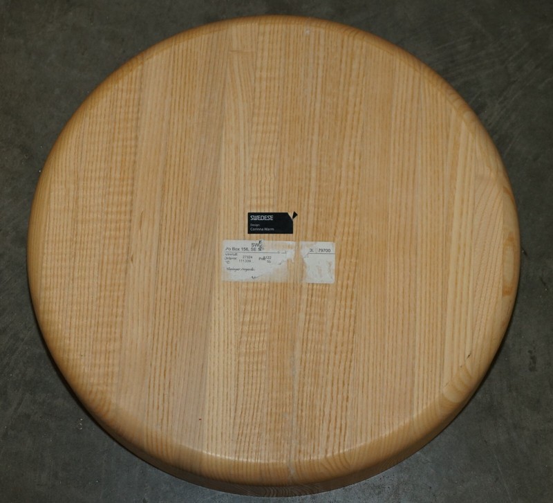 NEST OF THREE ASH WOOD SWEDESE MOBLER SIDE TABLES DESIGNED BY CORINNA WARM gallery