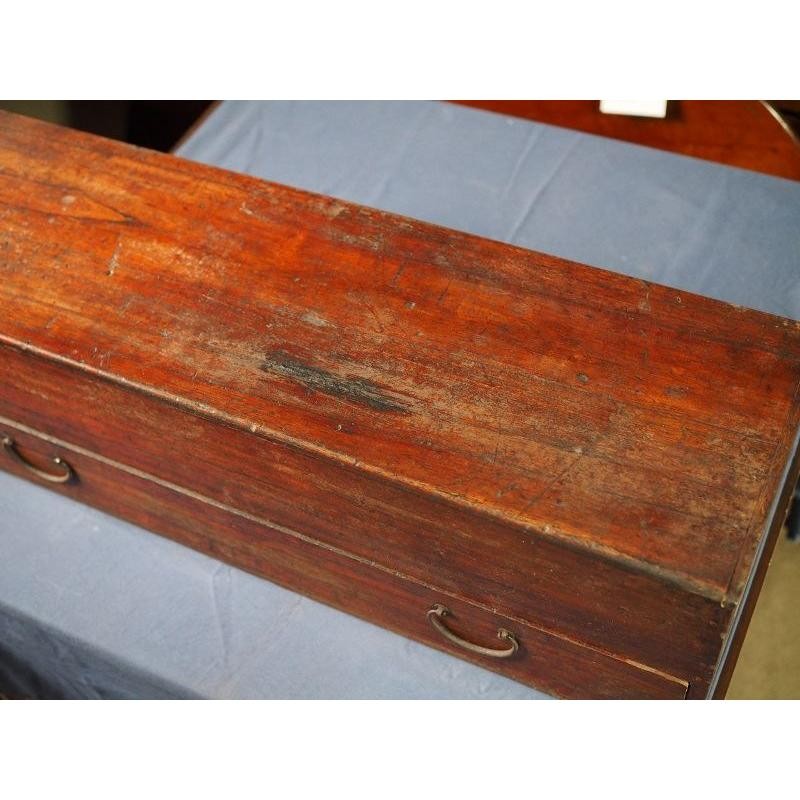 Antique Edo Period Japanese Lidded Drawer Box 15cm (5.9in) Used gallery