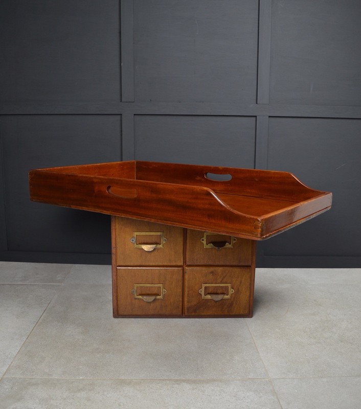Antique Georgian Mahogany Butlers Tray - 19th Century