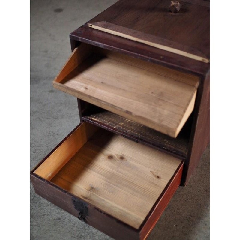 Antique Japanese Storage Box Meiji Taisho Koro-ten D Size Used 15cm (5.9in) gallery