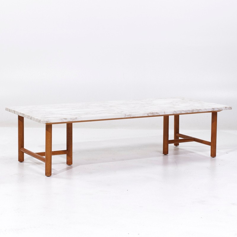 T.H. Robsjohn Gibbings for Widdicomb Mid Century Marble Coffee Table