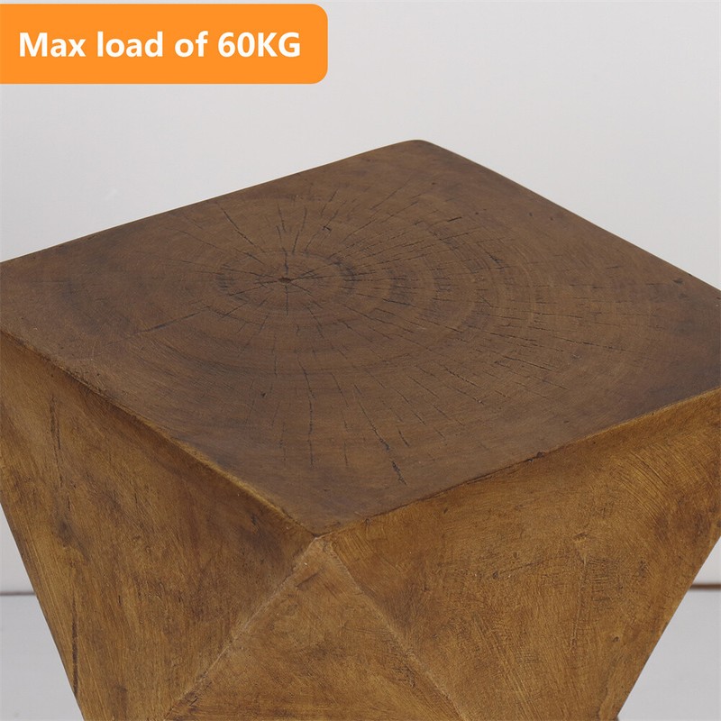 Outdoor Lightweight Concrete Side Table Elegant Geometric Accent Table Handmade gallery
