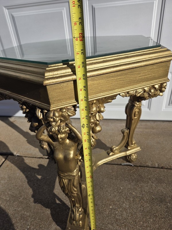 Vintage Louis XVI Gilded Occasional Table gallery