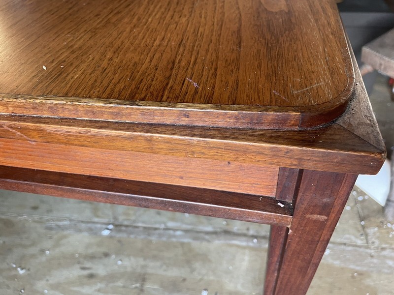 Mid century Hard Wood Card Game Table 27H23x32 gallery