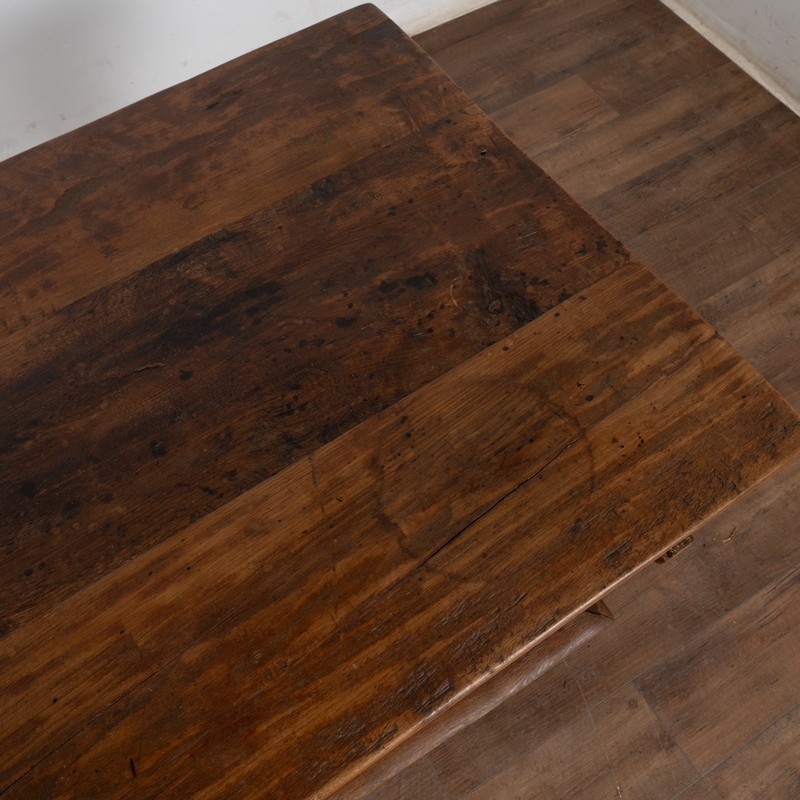 Baroque Danish Oak Side Table Console with Single Drawer gallery