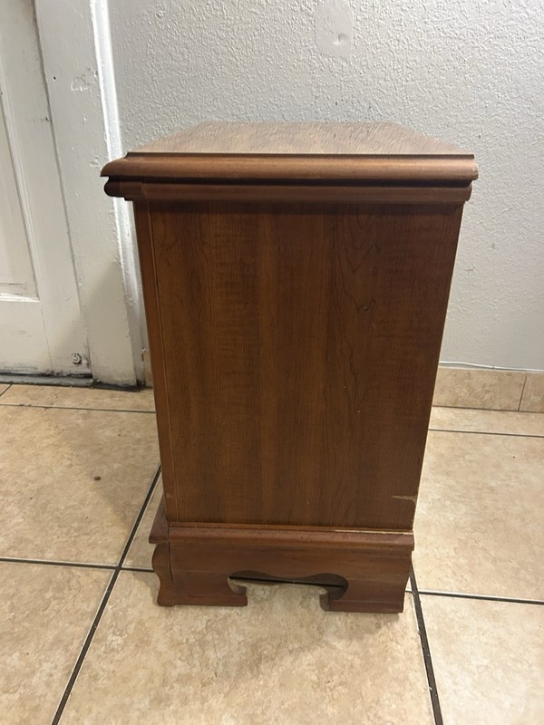 Vintage Maple Night Stand End Table w/ 2 Drawers gallery