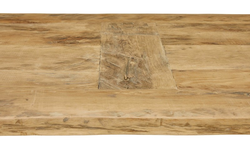 LARGE SOLID HANDMADE OAK X FRAME DINING TABLE gallery