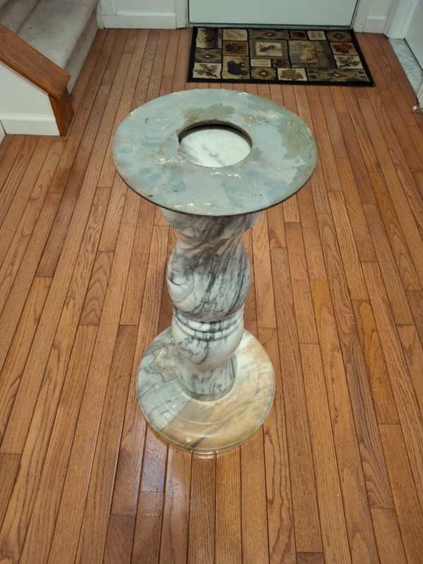 Solid Marble Round Pedestal Table - 30" Wide X 30" High - Very Heavy 150 lbs gallery