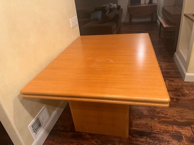 Modern Wood Dining Table with additional wooden leaf gallery
