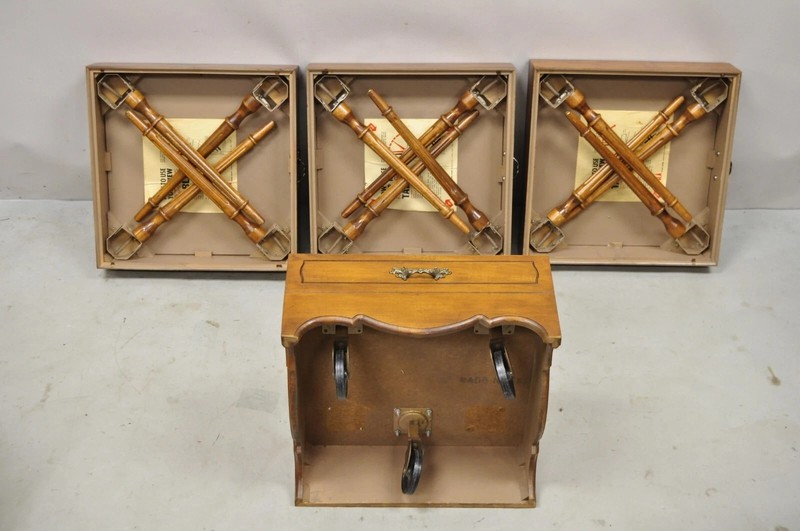 Vintage Mark Adam Co. Mid Century Modern Stacking Folding Snack Table - Set of 3 gallery