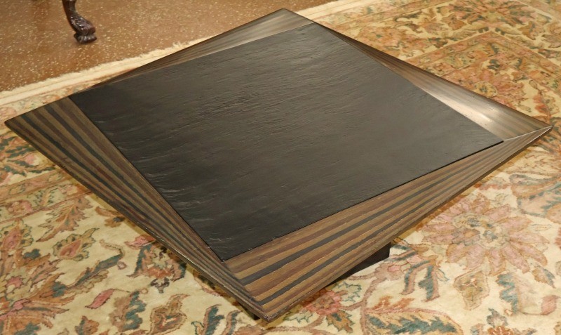 Italian Ebony and Slate Mid Century Coffee Table Attributed to Tobia Scarpa gallery