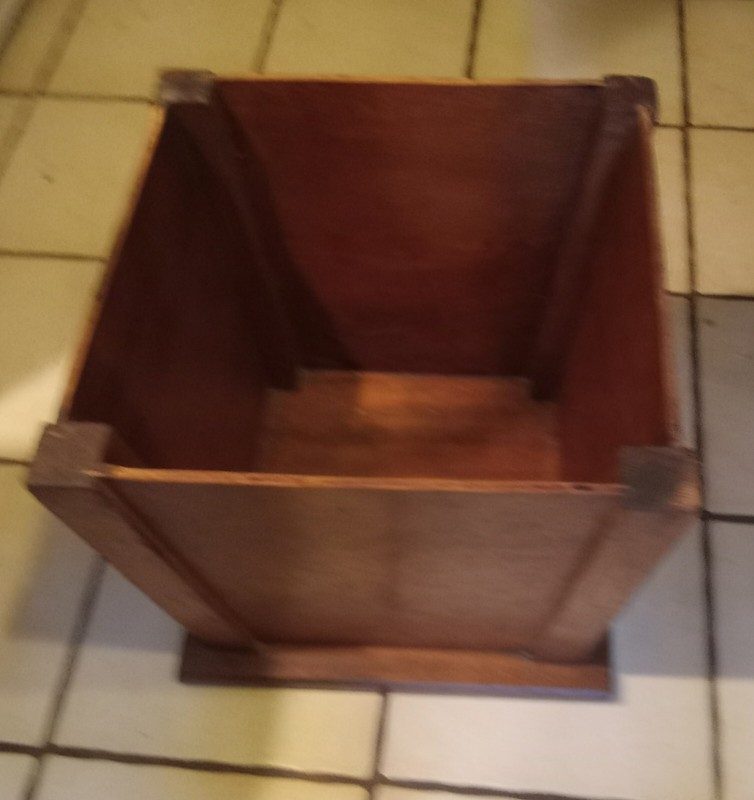 Mid Century Wood Wastebasket
