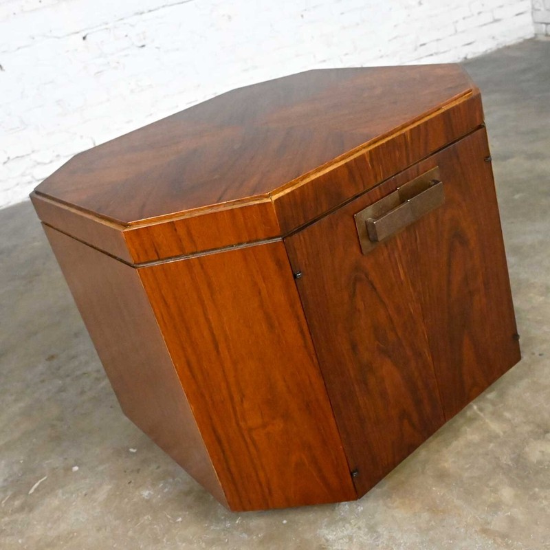 MCM to Modern Founders Furniture Octagon Commode End Table Cabinet Patterns 21 gallery