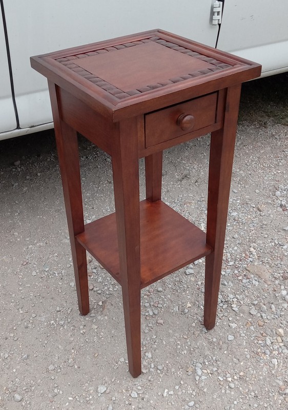 Mahogany Inlaid End Table / Plant Stand (PS243)