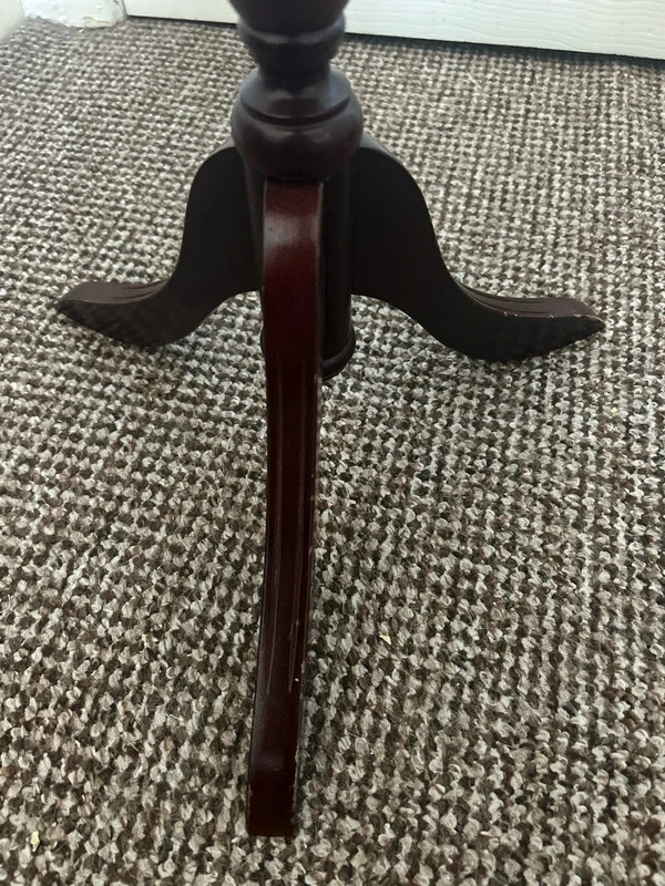 Vintage Mahogany Octagonal Wine Table Tripod Pedestal Side Table gallery