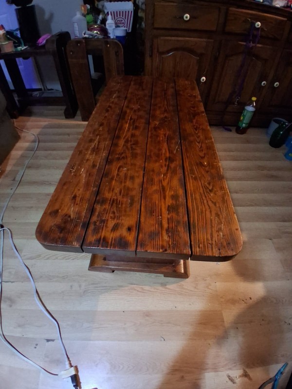 solid oak french country tressel table gallery