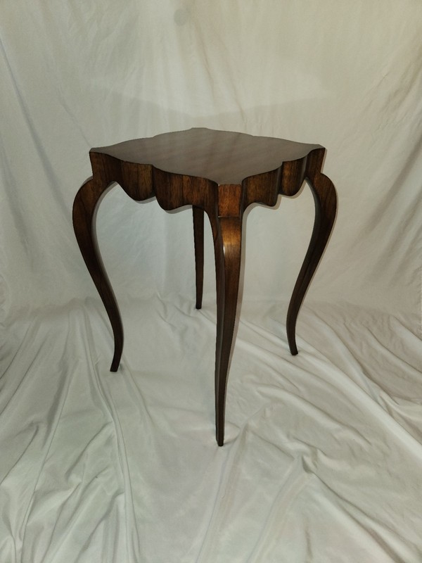 Keno Bros. for Theodore Alexander Scalloped Side Table - Model WPD576 - Rare gallery