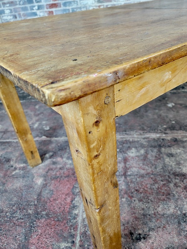 19th century 75" Primitive Farm Dining Table gallery