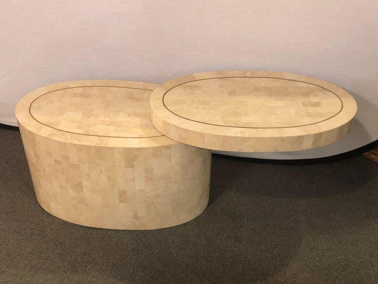 Mid-Century Modern Expandable Tessellated End Table in the Style Enrique Garcel gallery