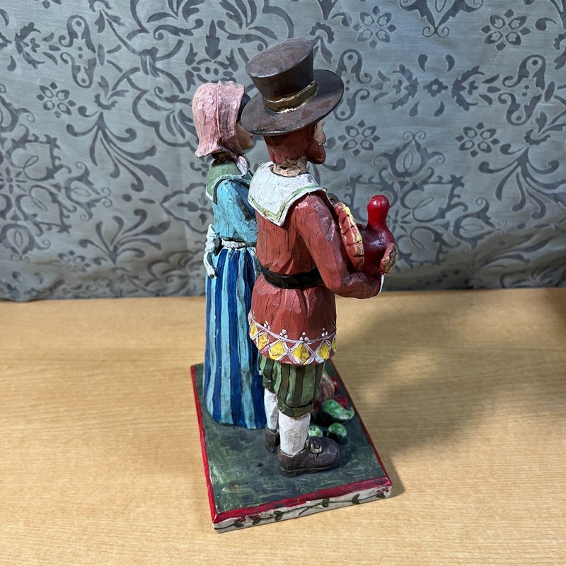 Thanksgiving Pilgrim Couple Man Woman Figurine – Tabletop 10'' gallery