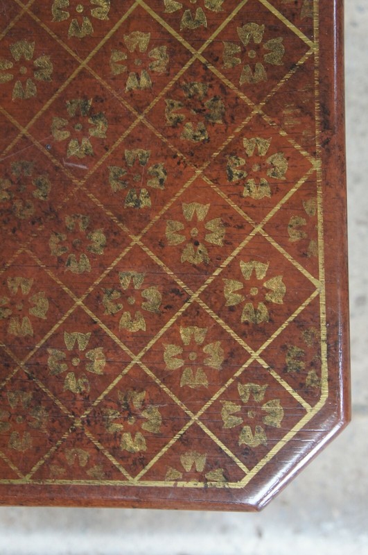 Brunschwig & Fils Vintage French Regency Scrolled Iron & Wood Side Accent Table gallery
