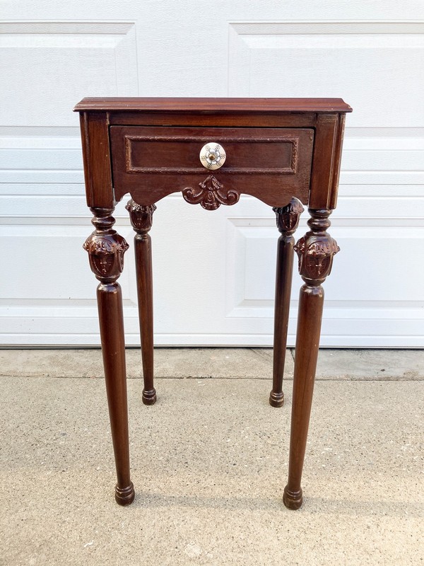 Vintage Wooden Beside Table – Victorian Inspired – Unique & Restored