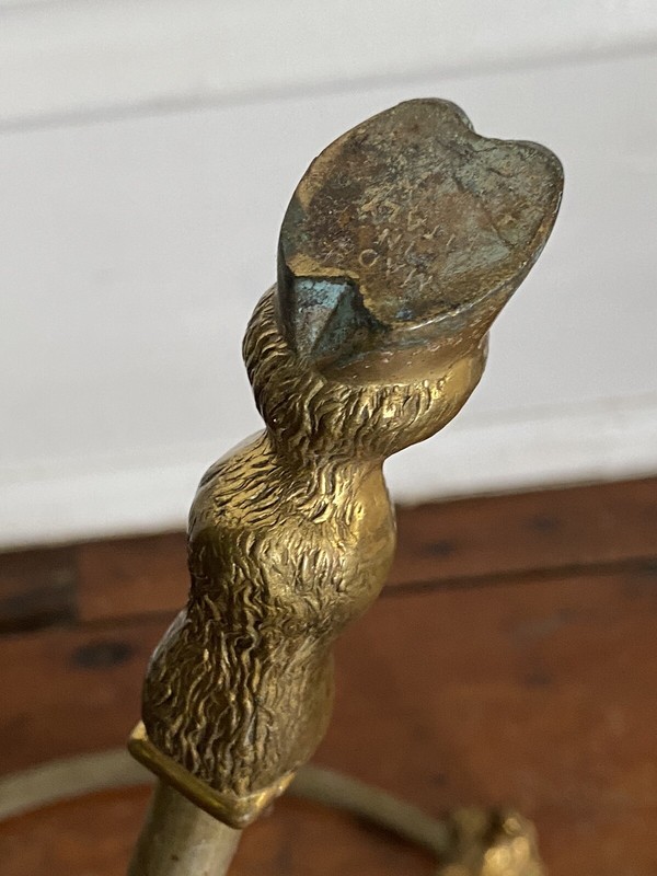 Ram Head & Hoof Maison Jansen Style Side Table Iron/Brass Italy gallery