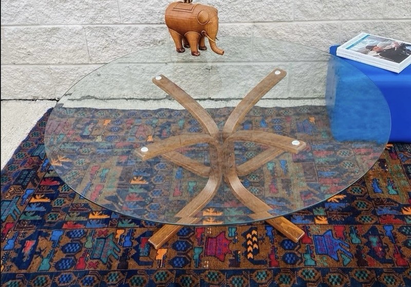 Danish Ingmar Relling Westnofa Teak Bentwood Coffee Table Mid Century Modern Vtg
