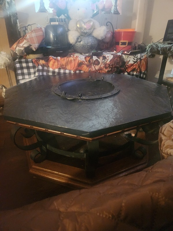 Vintage Mid Century Spanish Revival Style Slate Top Coffee Table gallery