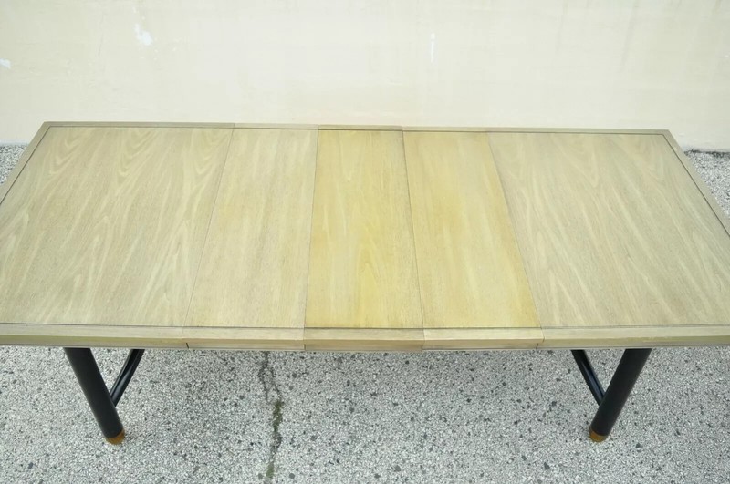 Mid Century Modern Black Lacquer James Mont Style Dining Table by Blowing Rock gallery