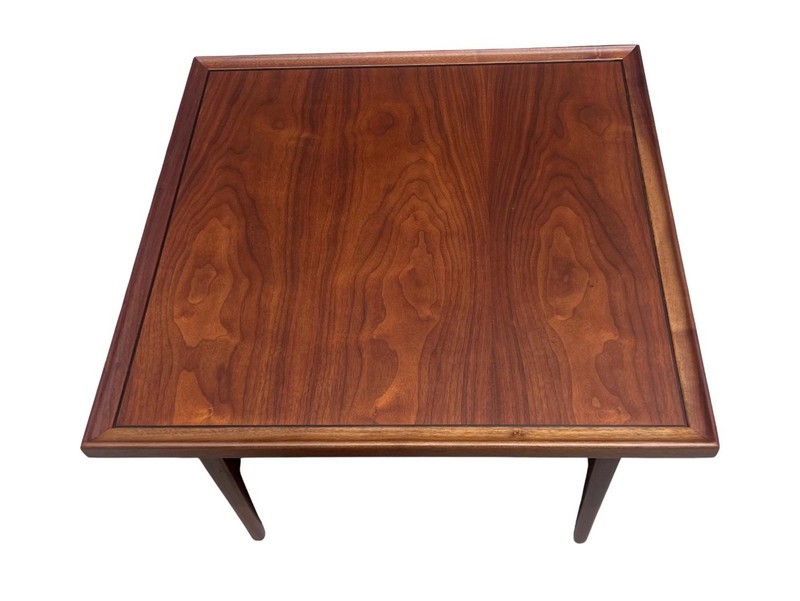 Kipp Stewart Drexel Mid-Century Modern Walnut & Cane Coffee Table gallery