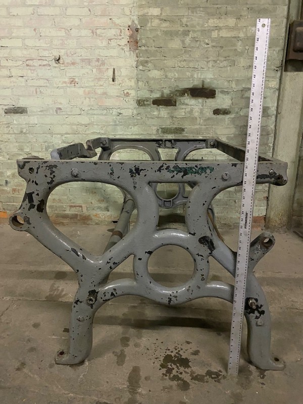 Heavy Industrial Cast Iron Machine Shop Table Legs & Base gallery