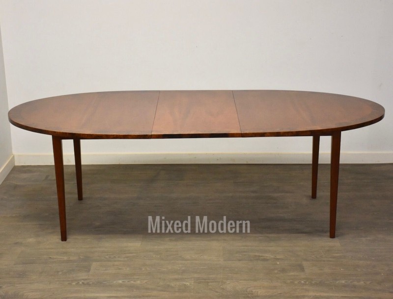 Cherry and Burl Oval Table by Directional