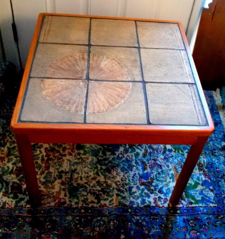 MCM COCKTAIL ACCENT SUNBURST TILE TABLE Denmark Scandinavian TRIOH gallery