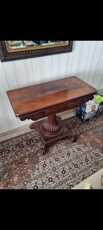 Antique Victorian Mahogany Card Table