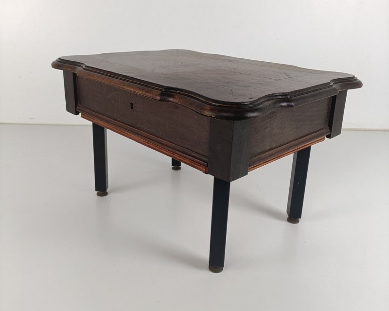 Small Cabinet Table Desk Trinket Vanity Box Carved Wood antique Lovely Small gallery