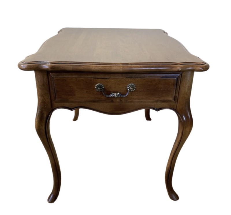 Ethan Allen French Country Single Drawer Lamp End Table 26-8303 #236 Fruitwood A