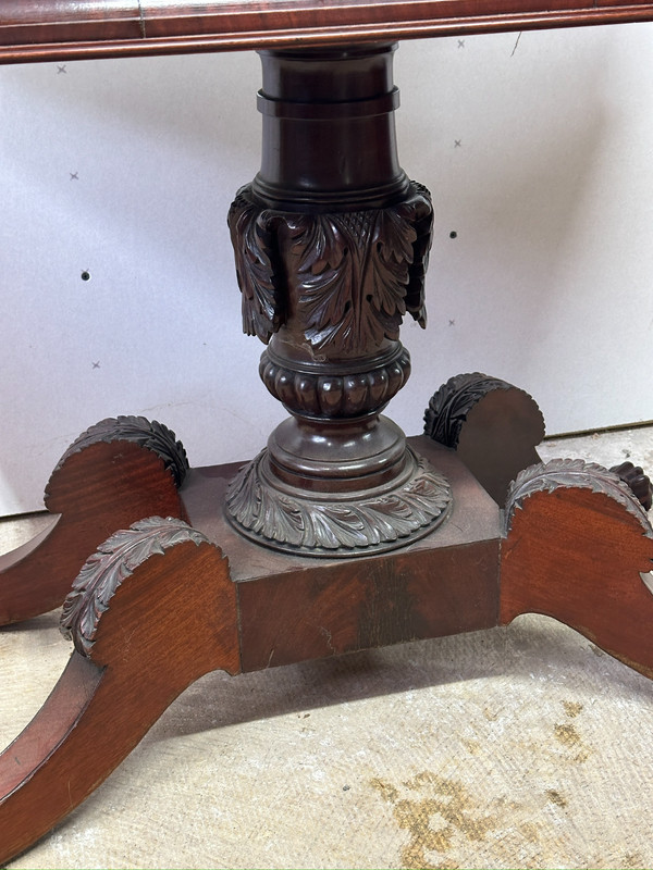 Antique federal table empire card game console stand Philadelphia 1820 gallery